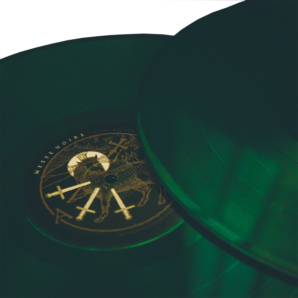 The Messe Noir record LP set from Behemoth in green.