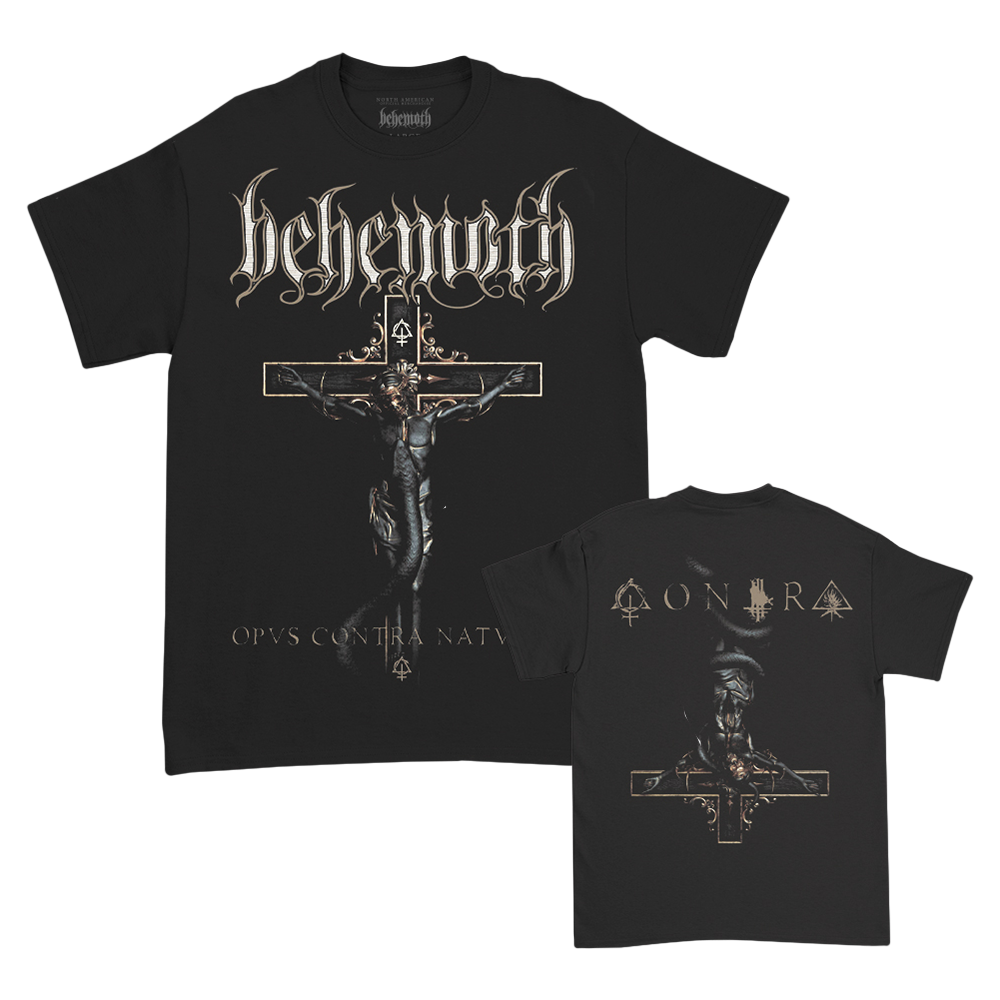 Behemoth Malaria Vvlgata T-Shirt Uomo - Nero - Maglietta Ufficiale Band Metal - Vestibilità Regular, Scollo Tondo