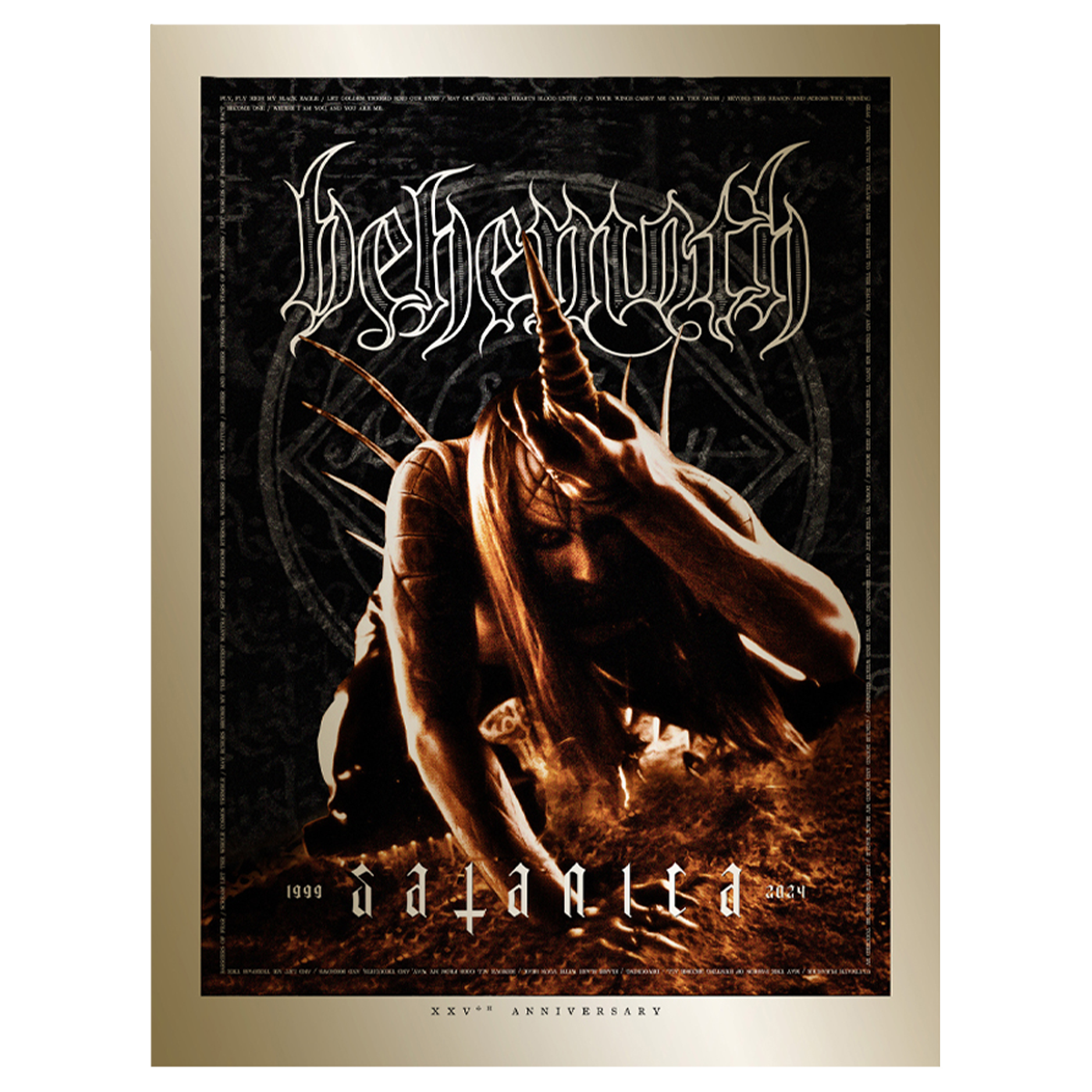 Behemoth Setanic Official Behemoth Store - Satanica Anniversary Poster on Gold Foil ...
