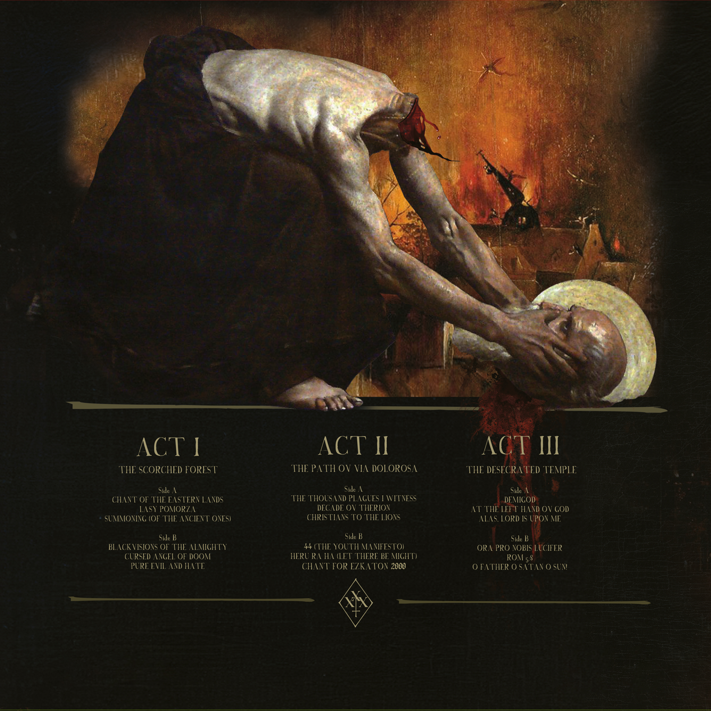 A limited edition triple vinyl of XXX Years Ov Blasphemy, a live performance from Behemoth. 