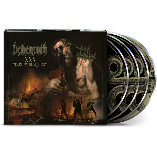 A limited edition triple CD digital pack of XXX Years Ov Blasphemy, a live performance from Behemoth. 