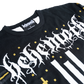 A black holiday sweater from Behemoth, with Merry Christ less and Behemoth logo on the front and back. 